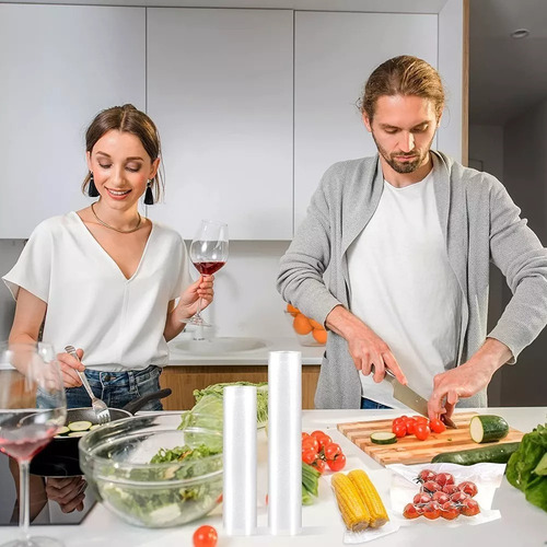* Kit 6 Rollos Bolsas Alimentos Sellado Al Vacío 4 Tipos