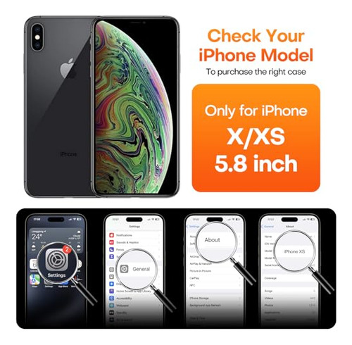 Funda Para iPhone X iPhone XS Negro Dual Layer