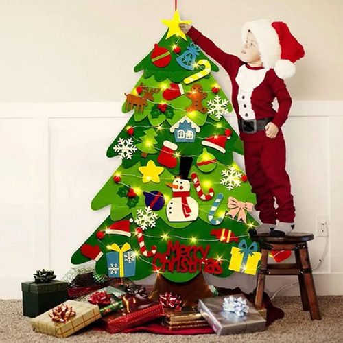 Decoración De Pared Con Forma De Árbol De Navidad Di Felt