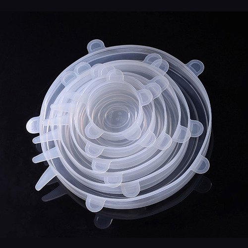 Paquete De 6 Tapas Elásticas De Silicona, Funda Reutilizable