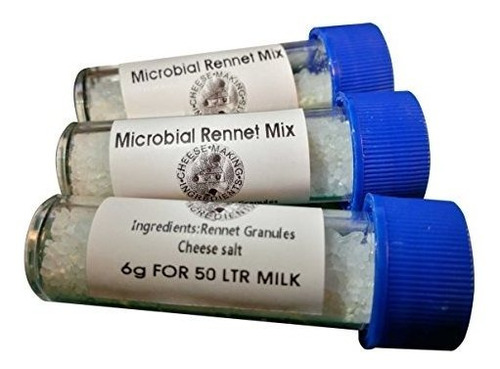 3 X Mezcla De Sal De Queso Y Cuajo Microbiano 6g | Tina De C