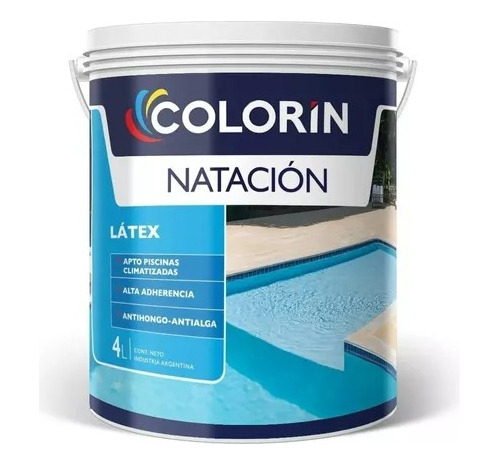 Pintura Piletas Colorín Natación Látex X 4 Lt