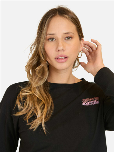 Polera Ml Junkie Negro Mujer Maui And Sons
