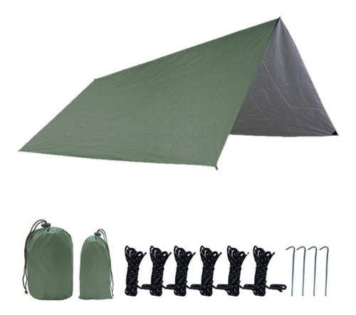 Lona De Acampada, Refugio Ligero, Portátil, Verde