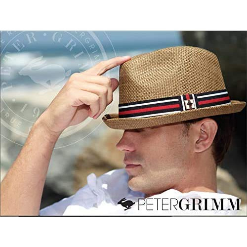 Sombrero Fedora Peter Grimm Depp De Paja Natural - Marrón (