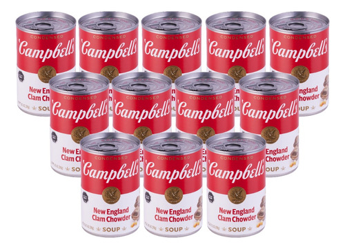 Pack De 12 Sopa De Almejas Campbells De 305 Gr
