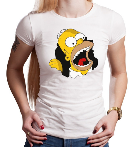 Remera Simpson Homero Hombre Mujer Niños Modal Premium