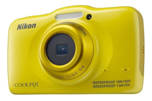 Nikon Coolpix S32 compacta cor amarelo