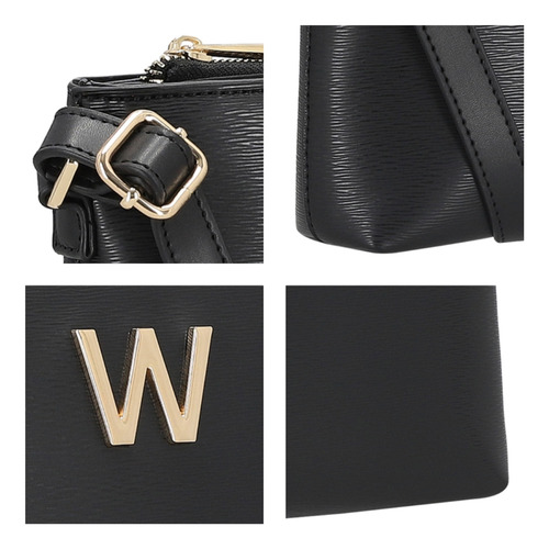 Bolsa Cross Body Para Mujer Westies Negro Hblupy7we