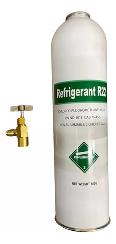 Refrigerante R22 De 800 Gr Con Llave 