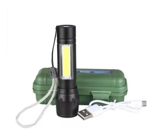 Linterna Tactica Linterna Led Recargable X Usb Zoom Aluminio