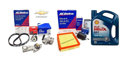 Kit Distribución Filtros + Helix 10w40 Chevrolet Onix 1.4 8v