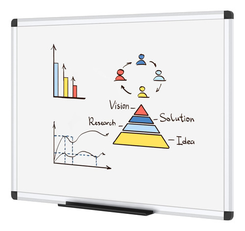 Tablero De Borrado Seco/pizarra Blanca, 36 X 24 Pulgada...