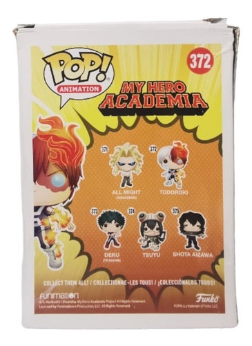 Funko Pop Todoroki 372 My Hero Academia Caja Lastimada