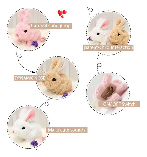 Conejo Eléctrico Peluche, Simulación De Conejito, Mascota