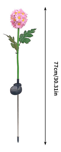 Luz Solar H Con Forma De Crisantemo Para Exteriores, Led, Ja