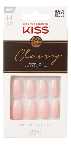 Kiss Uñas Postizas Classy Nails Diy - Cozy Meets Cute Color Nude Clasicas