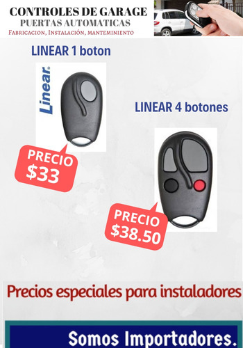 Control Remoto Puertas Automáticas Crasftman Linear 