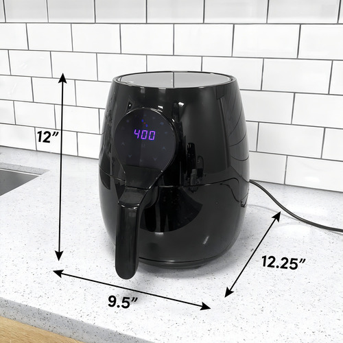 Elite Gourmet Eafd# Freidora Digital De Aire Caliente De 5.. Color Negro