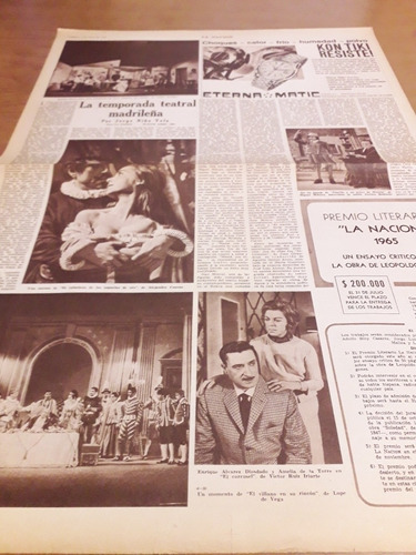 Diario La Nación Temporada Teatral Madrileña 4 7 1965