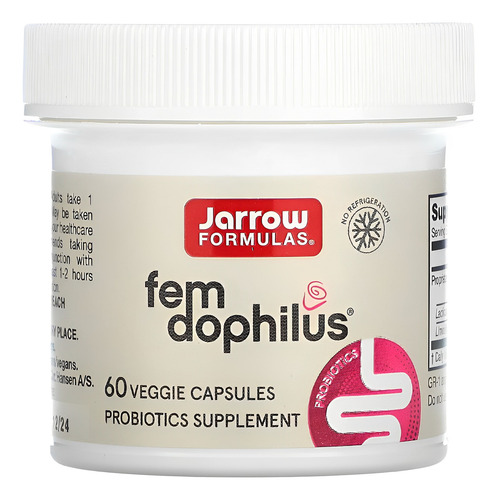 Probiótico Fem-dophilus 60 Cápsulas Suplemento Sabor Sem Sabor