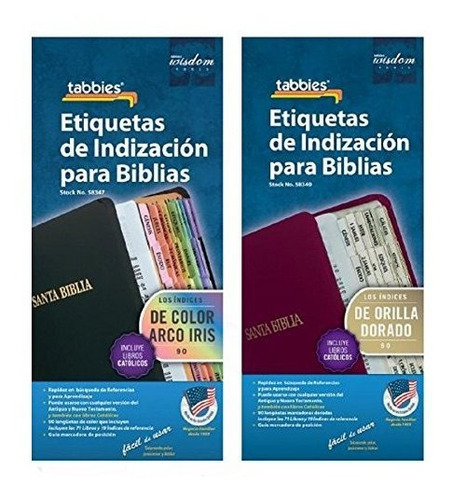 Set De Pestañas De Lujo Para Biblia En Español