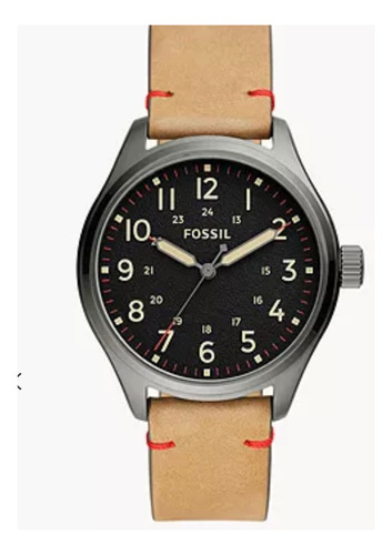 Fossil Easton Bq2792 Hombre Adulto Piel Color Tan