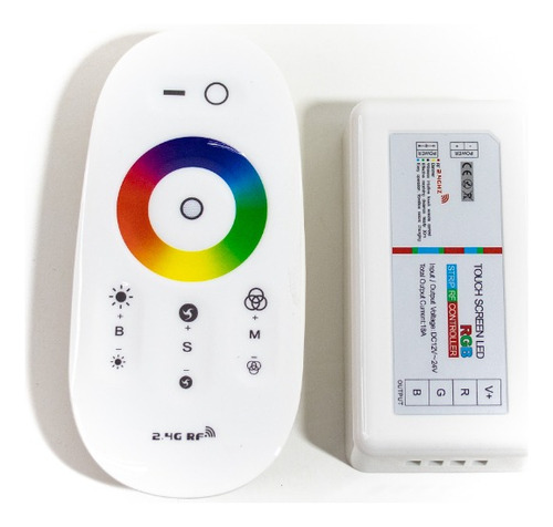 Controladora + Controle Rgb Touch Rf 2.4g P Fita Led Piscina Tensão De Operação 12v 127/220v