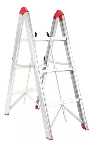 Escalera De Aluminio Plegable Ultra Compacta Con 3 Escalones