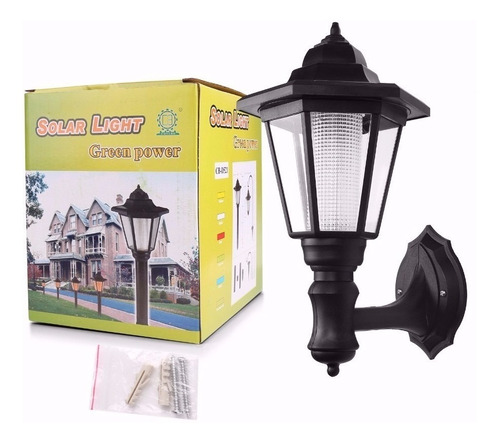 Aplique Farol De Pared Led Solar Recargable