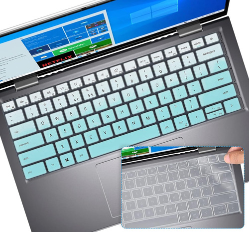 2 Protectores Teclado Menta Degrade Para Dell Inspiron