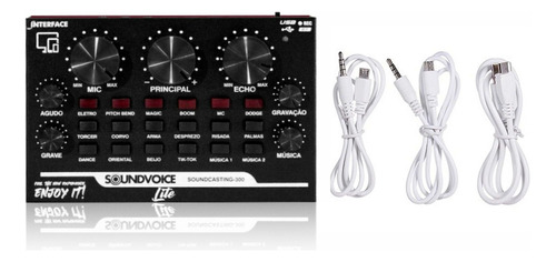 Interface Áudio Soundvoice Lite Soundcasting 300 P/ Celular