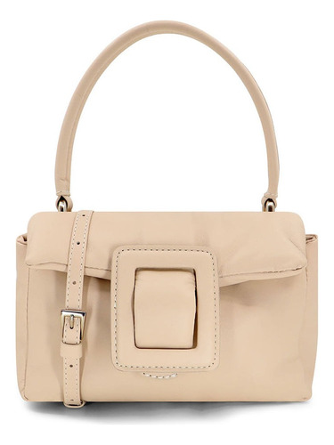 Bolsa Tiracolo Napa Comfy Bege Fivela Usaflex Cor Creme