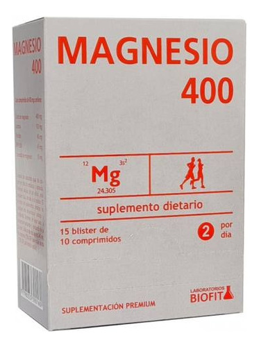 Magnésio 400 Biofit Huesos Sistema Inmune 150 Compr