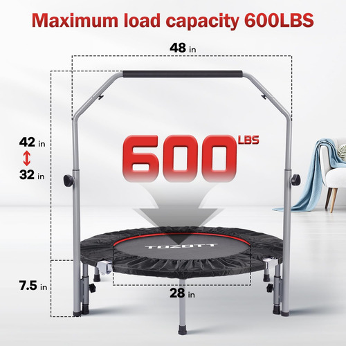 Rebounder Plegable Para Ejercicio Con Agarre Ajustable