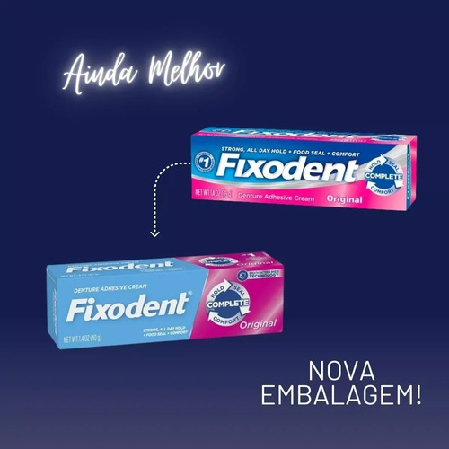01 Un. Fixodent Original 68gr- Pasta Para Fixar Dentadura
