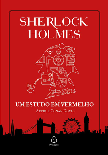 Sherlock Holmes - Um estudo em vermelho, de Conan Doyle, Arthur. Série Clássicos da literatura mundial - LUXO Ciranda Cultural Editora E Distribuidora Ltda., capa dura em português, 2021