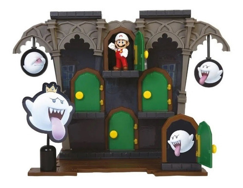Super Mario Deluxe Boo Mansion Playset Candide 3119 Cor Colorido