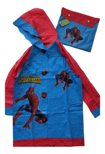 Capa Lluvia Spiderman Impermeable Niños. Envío Rápido