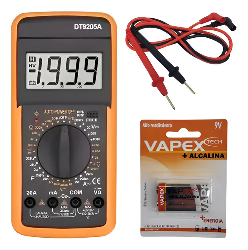 Tester Digital Multimetro Dt-9205 A Con Capacimetro