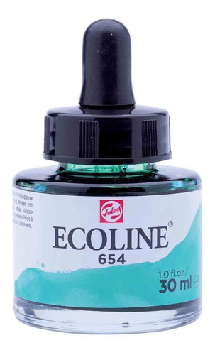 Tinta Aquarela Liquida Talens Ecoline 30ml - Fir Green Cor 654 Fir Green