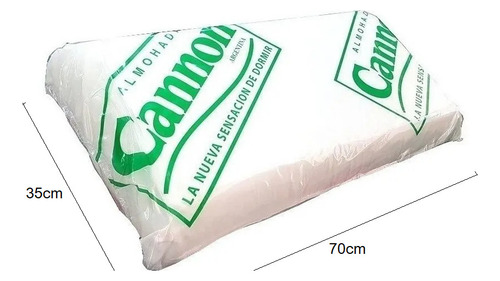 2 Almohadas Cannon Placa Doble 70x40 Tela Algodón Oferta