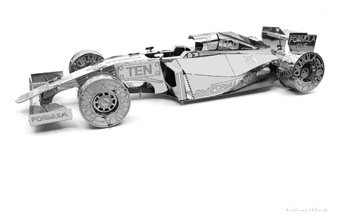 Puzzle Armable 3d Metal  Diseño Coche Deportivo Formula 1