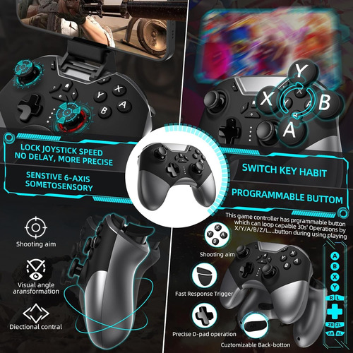 Controlador Bluetooth Para Switch/pc/iPhone/android/apple Ar