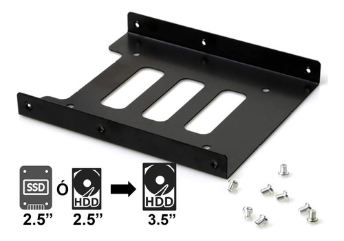 Soporte De Metal Adaptador Para Disco Duro De 2.5  A 3.5 