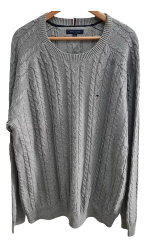 Sweater Buzo Tommy Hilfiger Hombre Algodon Gris