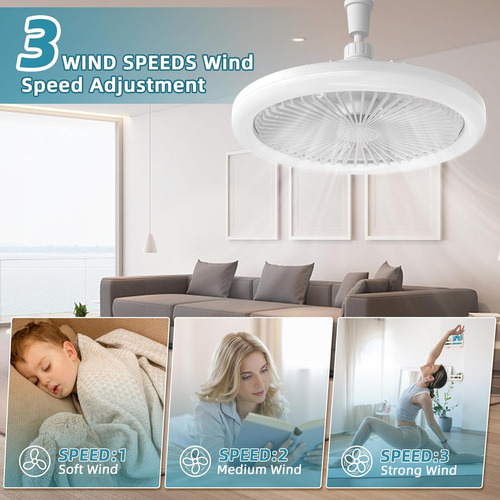 Ventilador De Techo Foco Con Luz Y Control Remoto 10 PuLG