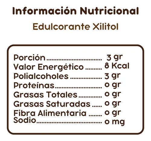 Edulcorante Xilitol Natural Por 250gr | Apto Diabéticos