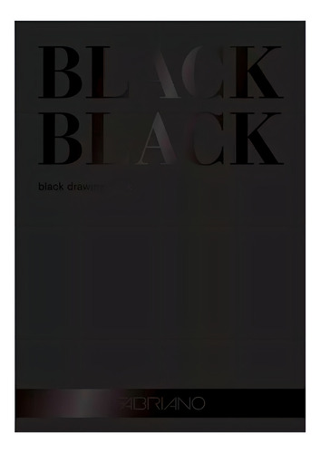 Block Black Black 300g 21x29.7cm 20 Hojas Negras Fabriano