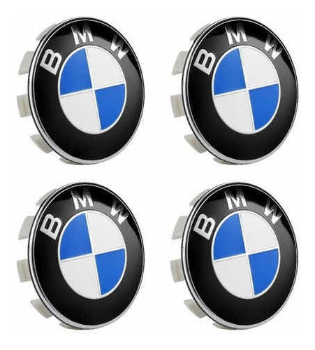 4x Tapa Cubo Rin Emblema Bmw 1 3 5 7 X1 X3 X4 X5 X6 Z3 68mm